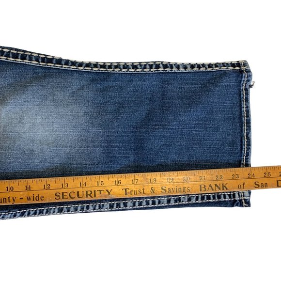 Silver Jeans Suki Mid Capri Womens Jeans Tag 22 Blue W42xL24 Stretch Denim - Picture 8 of 12